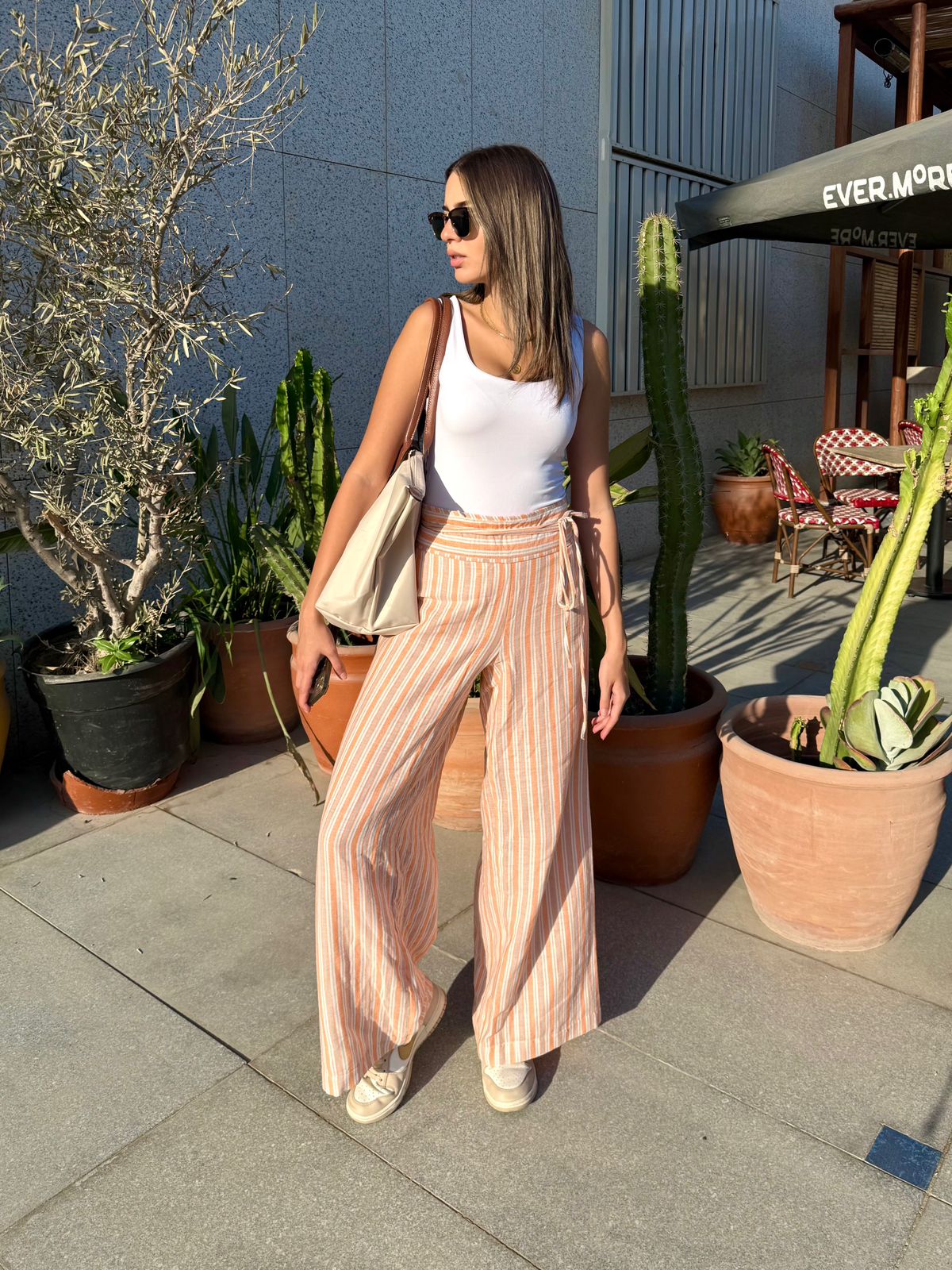 Striped Cotton Pants