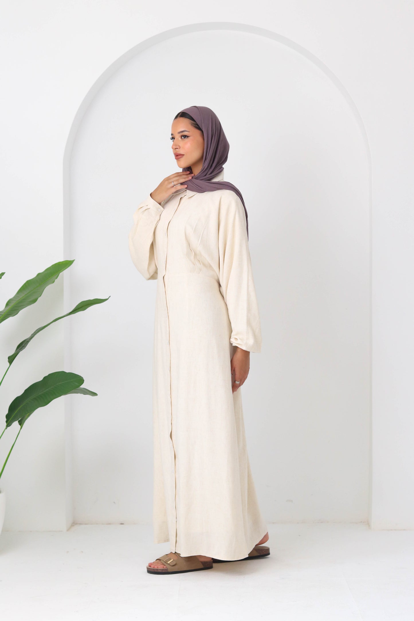 Shirt Dress In Beige