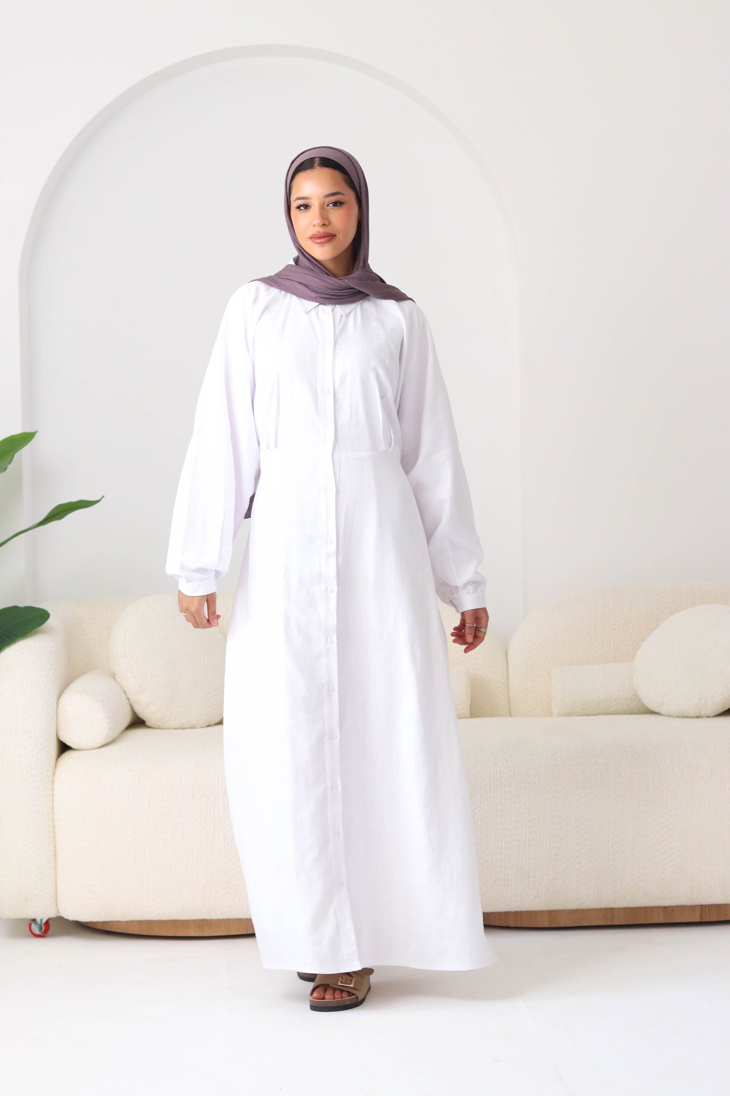 Shirt Dress In White