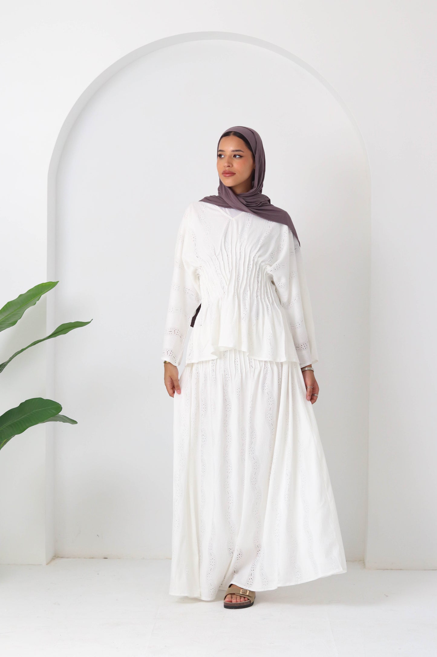 Skirt Set In White