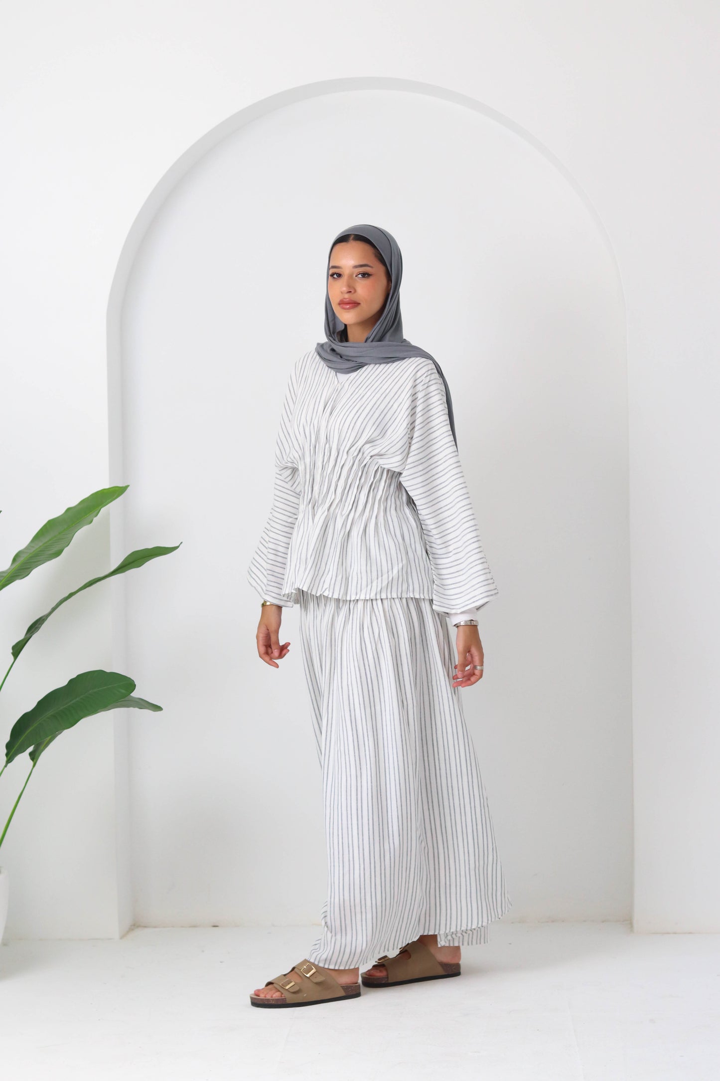 Striped Skirt Set