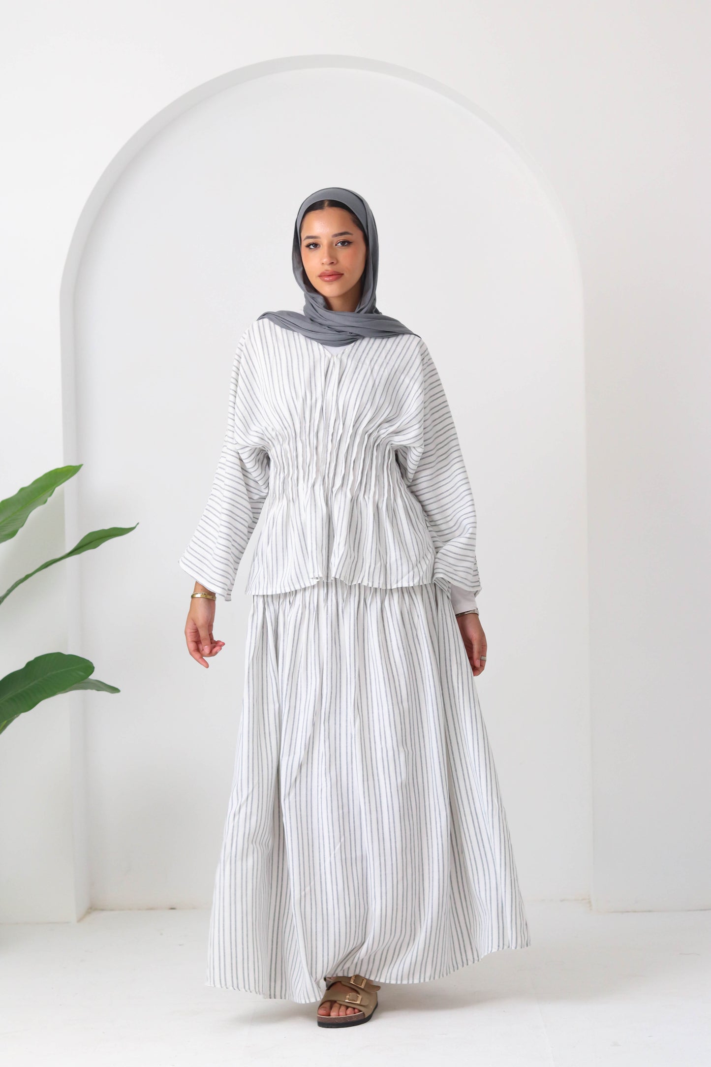 Striped Skirt Set
