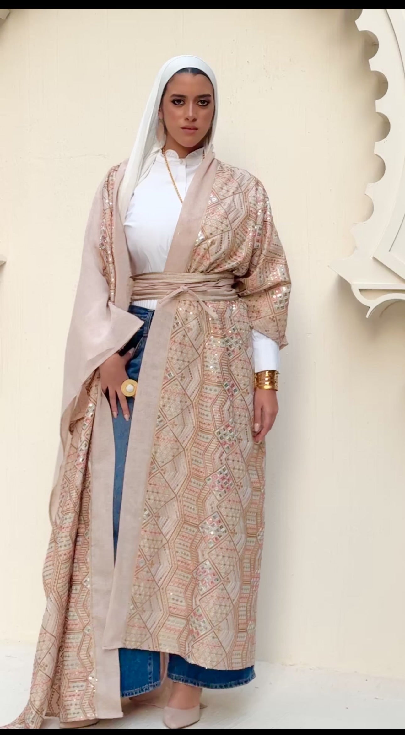 Indian embroidery kaftan