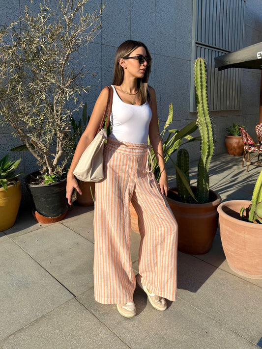 Striped Cotton Pants