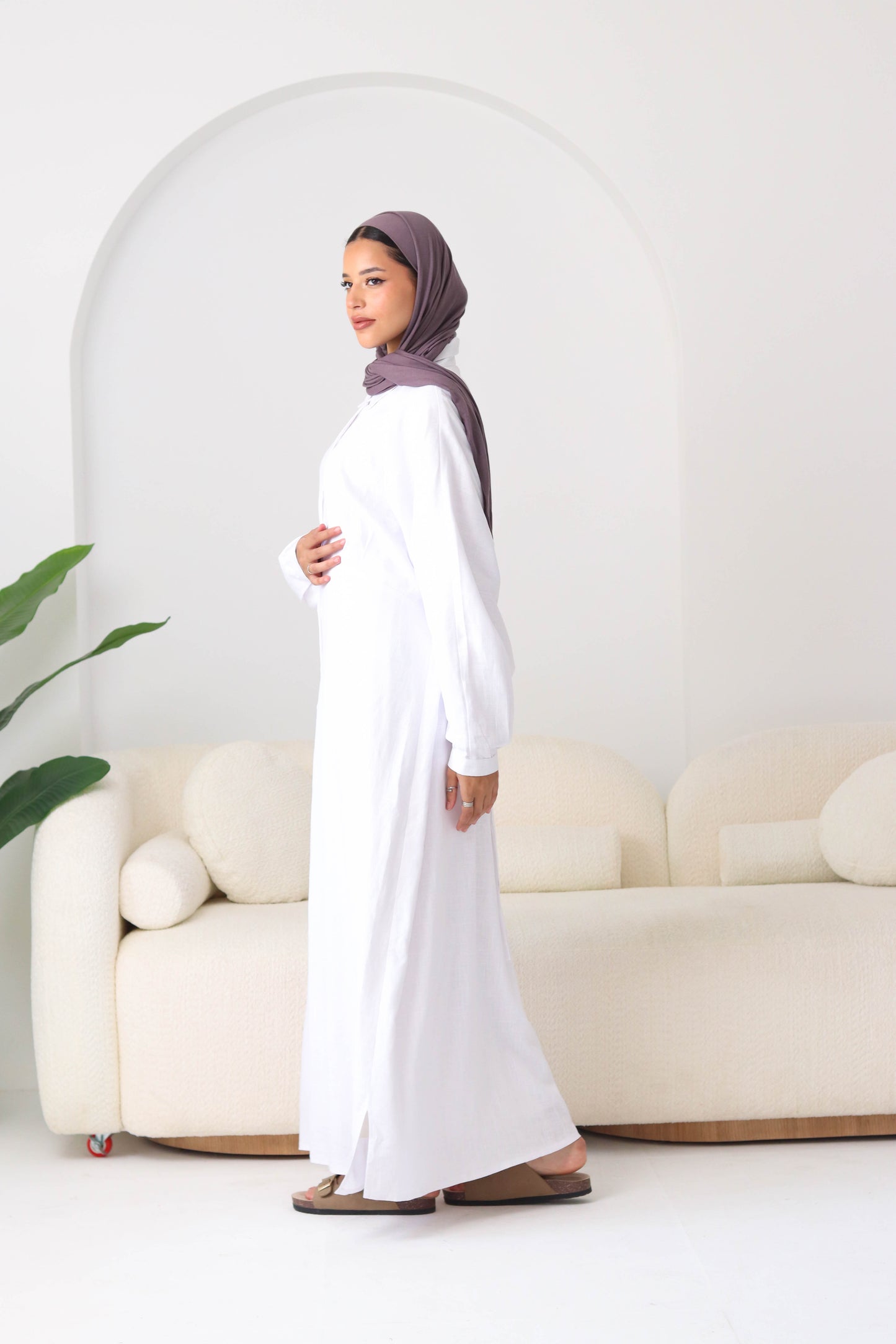 Shirt Dress In White
