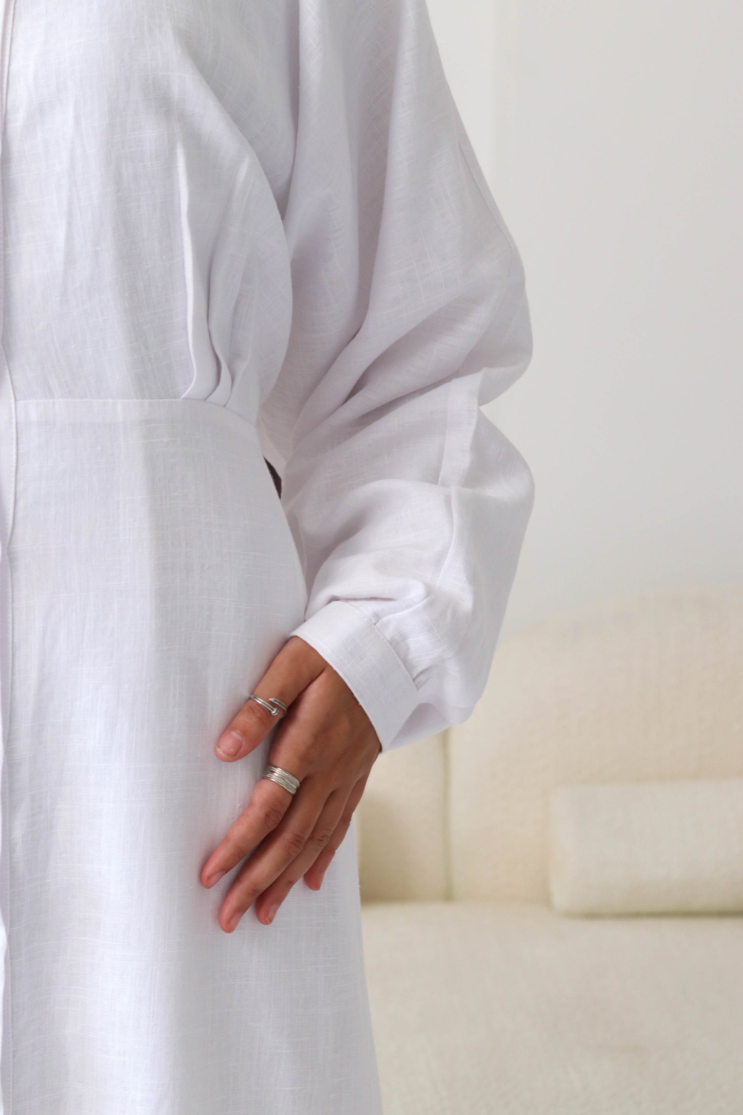 Shirt Dress In White