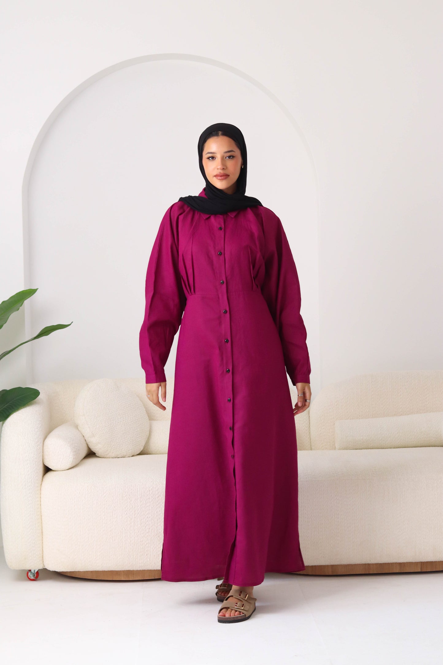 Shirt Dress In Grape