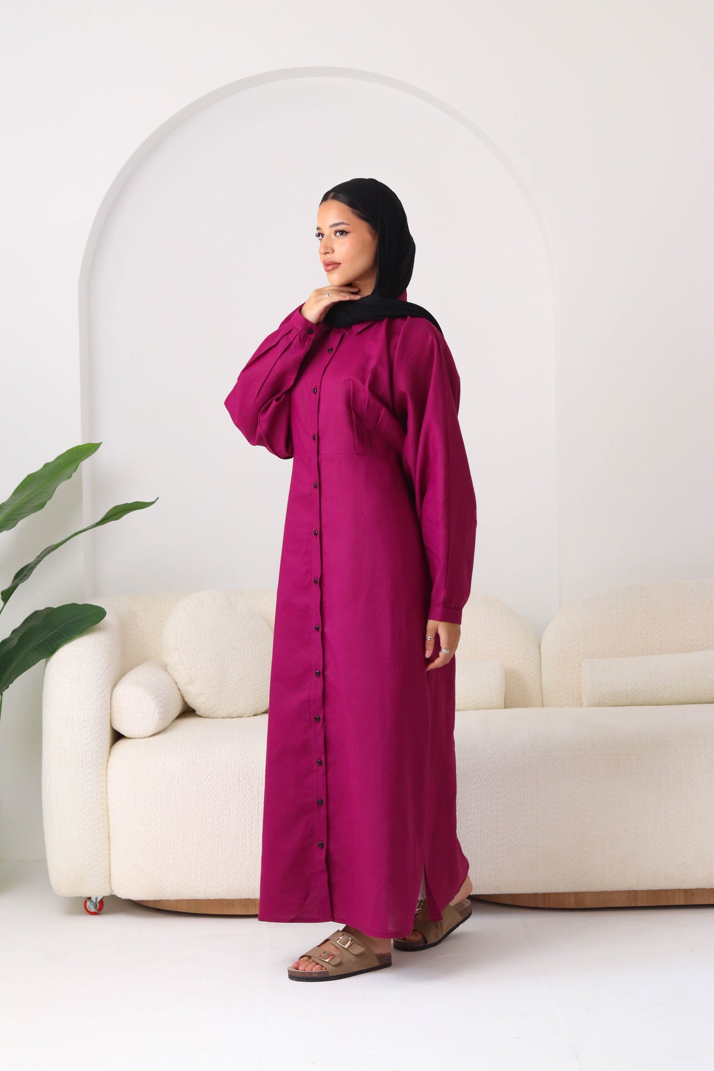 Shirt Dress In Grape