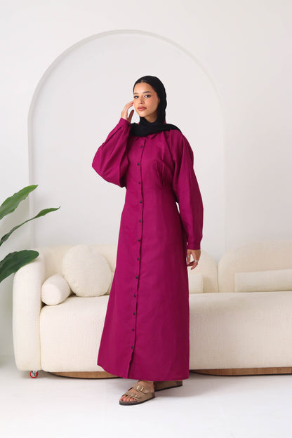 Shirt Dress In Grape