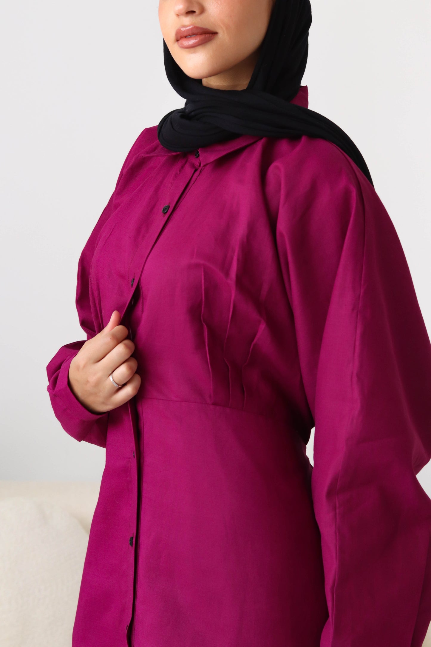 Shirt Dress In Grape