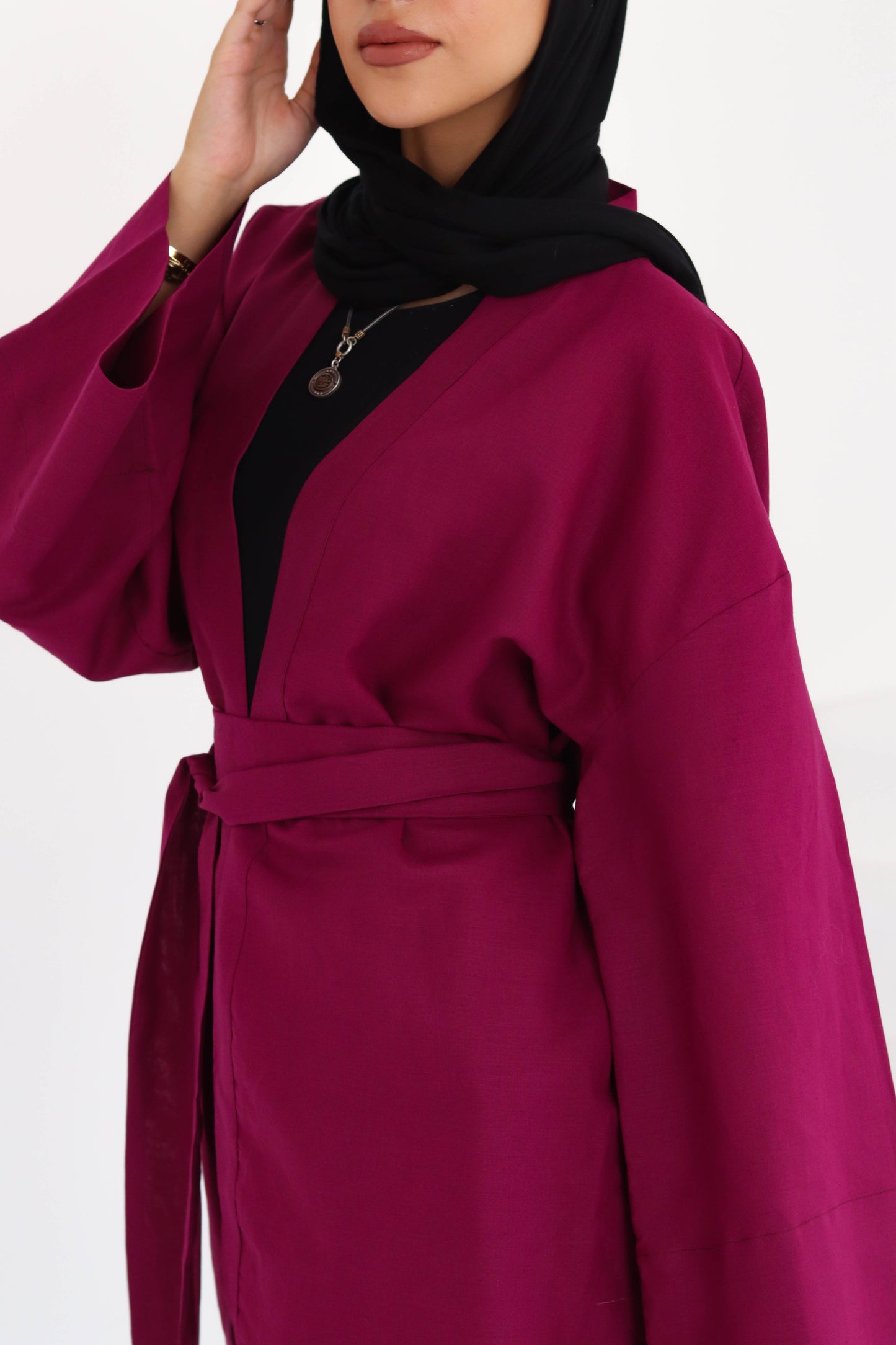 Linen Set In Grape
