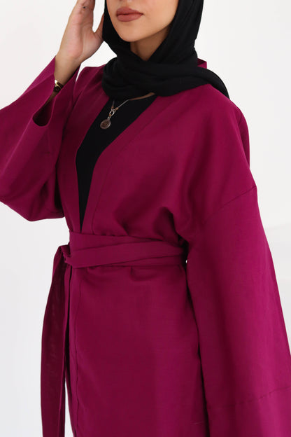 Linen Set In Grape