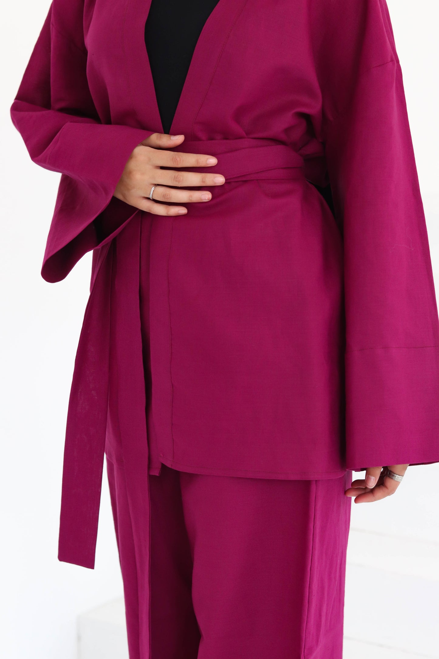 Linen Set In Grape