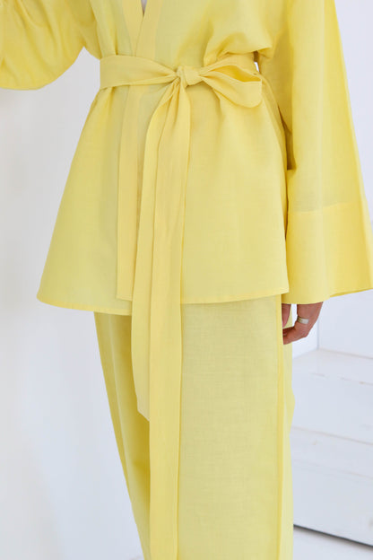 Linen Set In Yellow