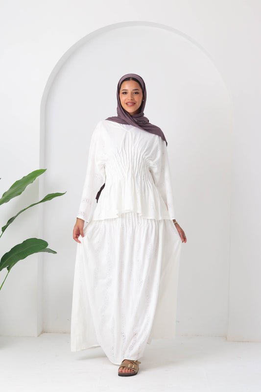 Skirt Set In White